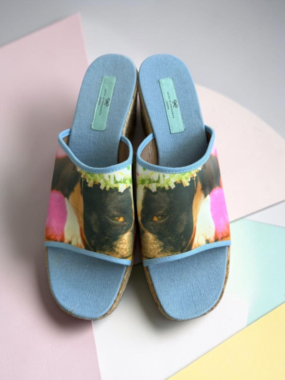 ANYA HINDMARCH Dog Espadrilles Wedges Sandals Size 41 / 11